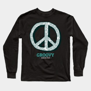 'Hippie Peace Sign Groovy Since 1969' Hippie Peace Gift Long Sleeve T-Shirt